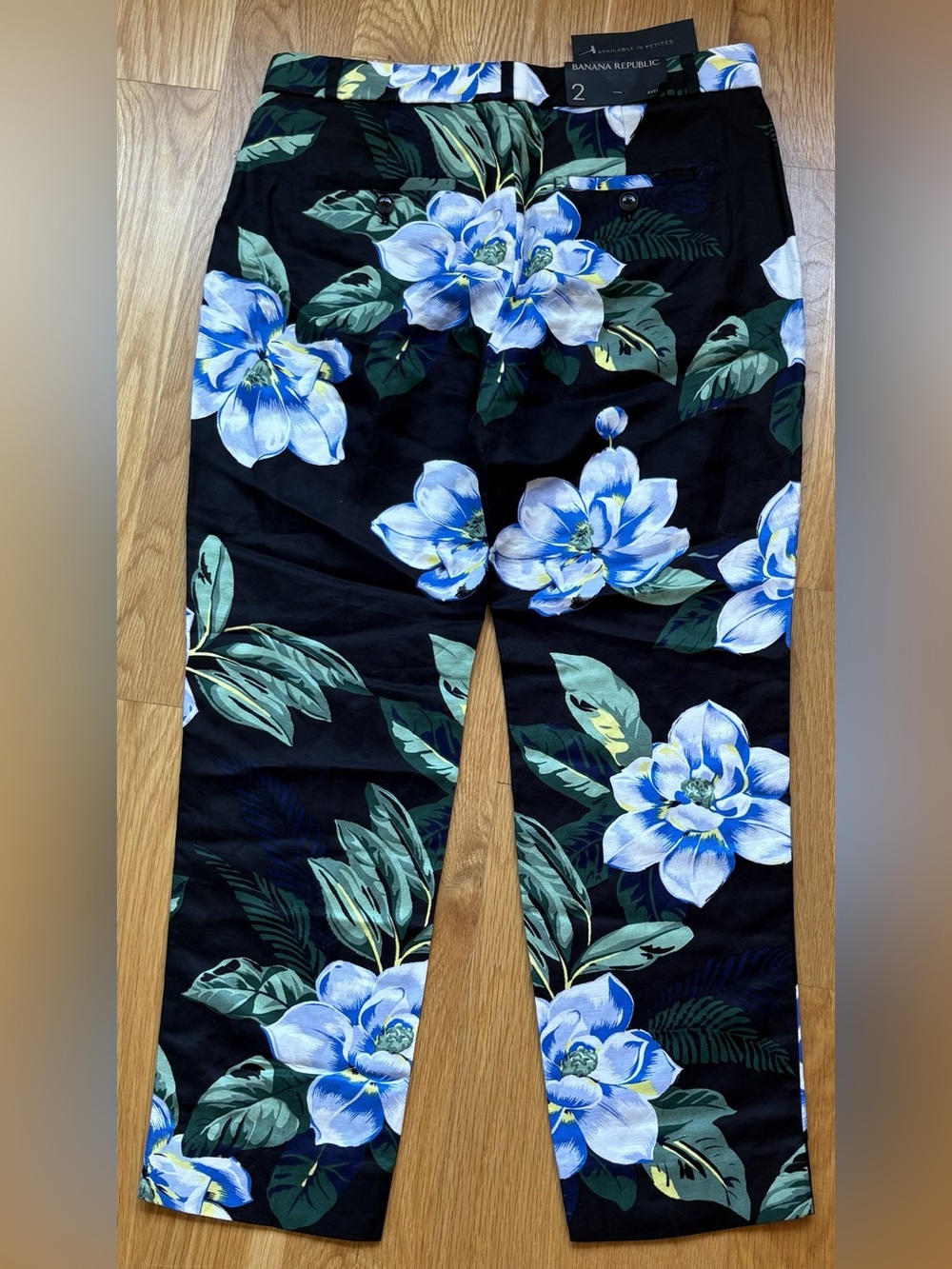 NWT Banana Republic Avery Fit Floral Cropped Ankle Pants, size 2